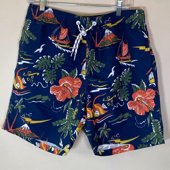 Qike Tribe Men's Patterned Swim Trunks - Picture 1 of 6